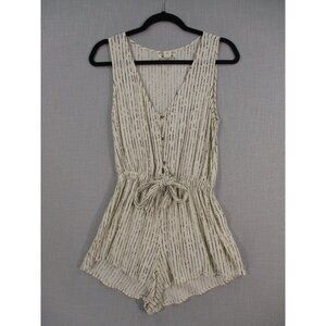 Billabong Womens‎ Striped Sleeveless Romper M